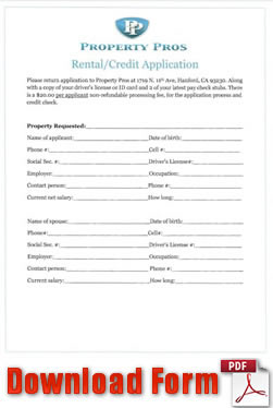 rental credit application credit application for rental